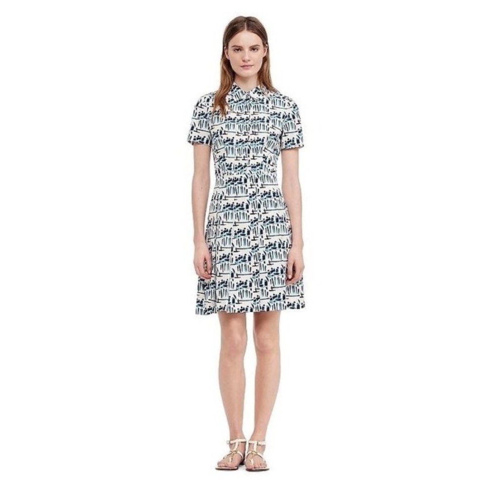 Tory Burch Printed Short Sleeve Dress